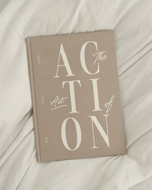 Vue de la couverture du planner journalier The Art of Actoin, des éditions Creative Spark par Manifa Kind.