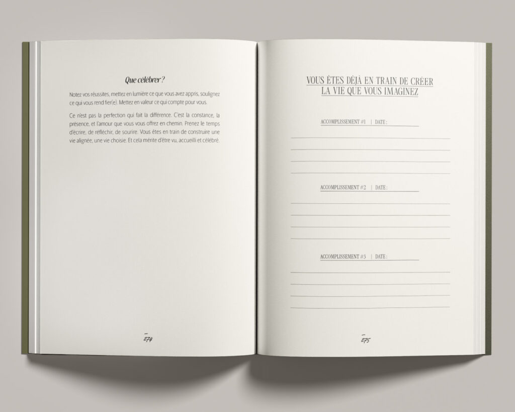 vue des pages intérieures du planner journalier the Art of Action, des éditions Creative Spark, par Manifa Kind